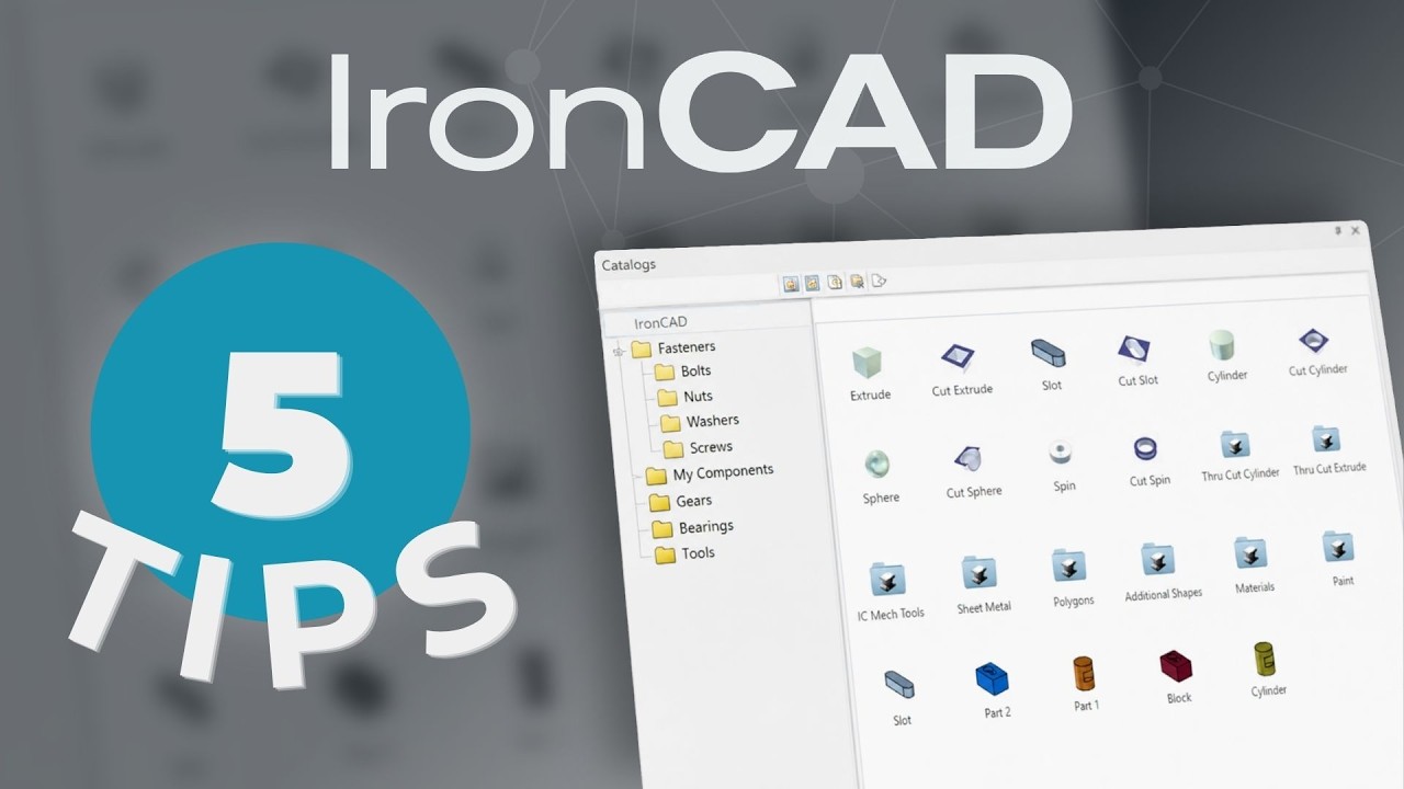 5 verborgen IronCAD catalogusfuncties die je moet kennen