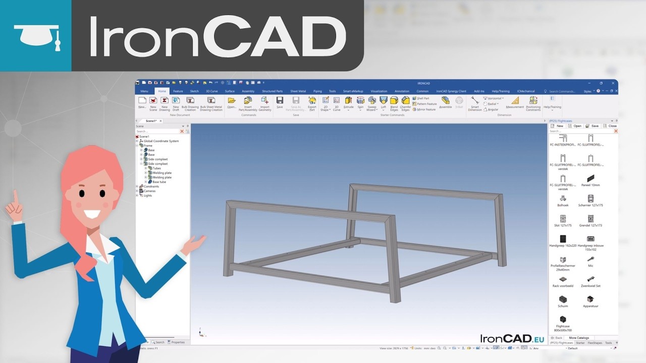 IronCAD Getting Started | Layout UI Scene