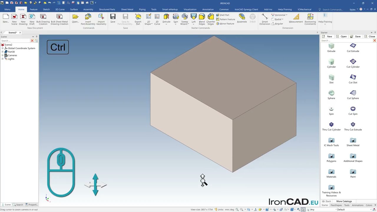 IronCAD Getting Started | Camera Navigation