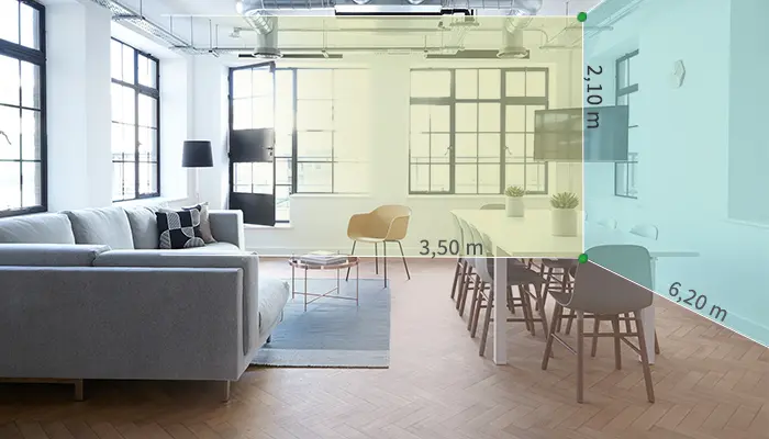 HottScan bir odayı ölçer ve boyutları görüntüler