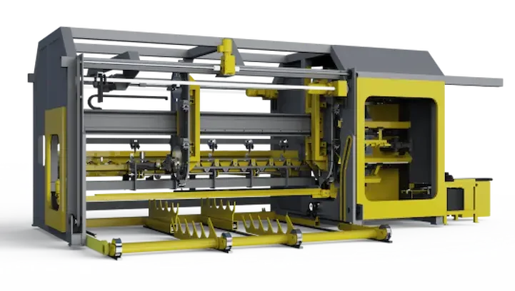 3D-ontwerp van een klantspecifieke machine van Forsell Maskin, ontworpen in IronCAD.
